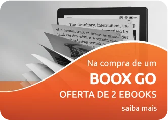 Campanha oferta de 2 ebooks na compra de 1 ereader BOOX GO.